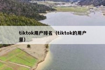 tiktok用户排名（tiktok的用户量）