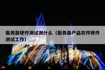 服务器硬件测试测什么（服务器产品软件硬件测试工作）