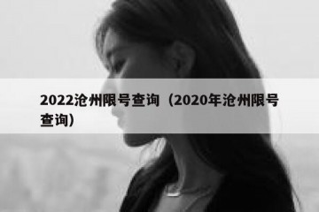 2022沧州限号查询（2020年沧州限号查询）