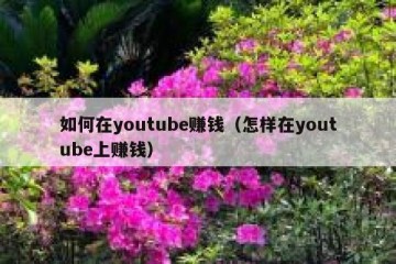 如何在youtube赚钱（怎样在youtube上赚钱）