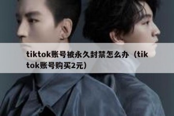 tiktok账号被永久封禁怎么办（tiktok账号购买2元）