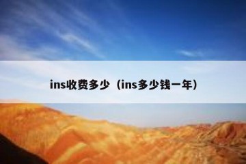 ins收费多少（ins多少钱一年）