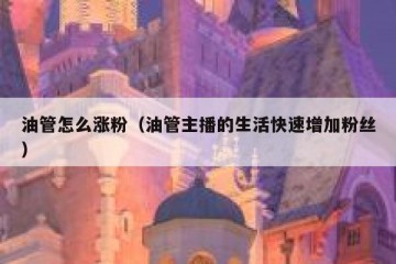 油管怎么涨粉（油管主播的生活快速增加粉丝）