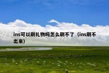 ins可以刷礼物吗怎么刷不了（ins刷不出来）