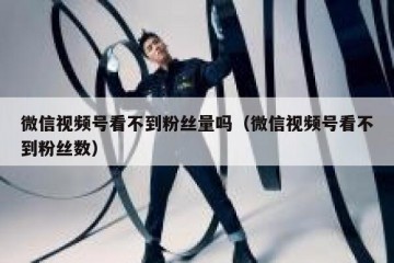 微信视频号看不到粉丝量吗（微信视频号看不到粉丝数）