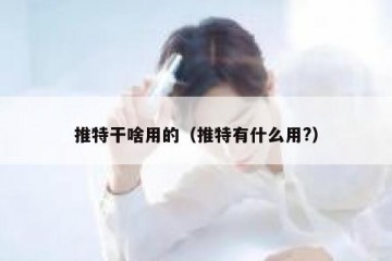 推特干啥用的（推特有什么用?）