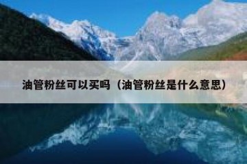 油管粉丝可以买吗（油管粉丝是什么意思）