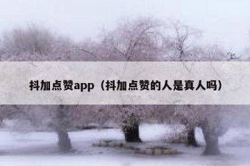 抖加点赞app（抖加点赞的人是真人吗）