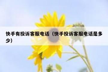 快手有投诉客服电话（快手投诉客服电话是多少）