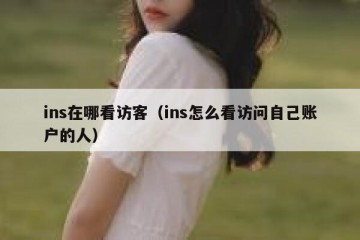 ins在哪看访客（ins怎么看访问自己账户的人）