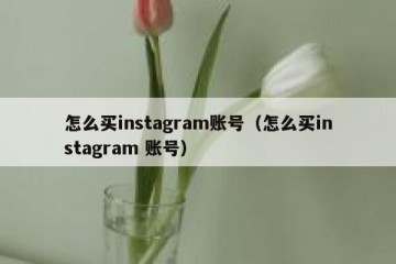 怎么买instagram账号（怎么买instagram 账号）