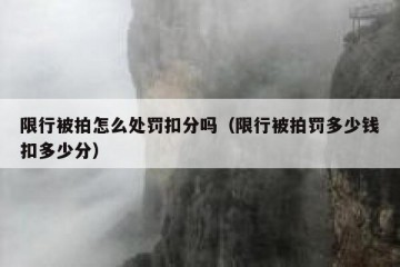 限行被拍怎么处罚扣分吗（限行被拍罚多少钱扣多少分）