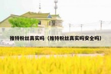 推特粉丝真实吗（推特粉丝真实吗安全吗）