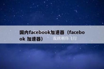 国内facebook加速器（facebook 加速器）