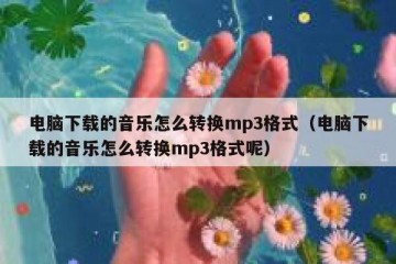 电脑下载的音乐怎么转换mp3格式（电脑下载的音乐怎么转换mp3格式呢）