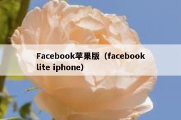 Facebook苹果版（facebooklite iphone）