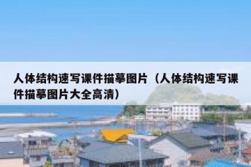 人体结构速写课件描摹图片（人体结构速写课件描摹图片大全高清）