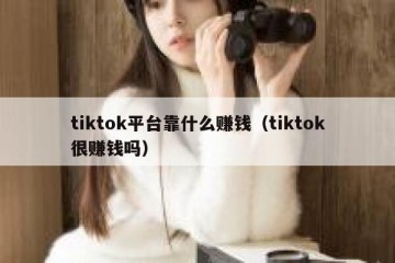 tiktok平台靠什么赚钱（tiktok很赚钱吗）