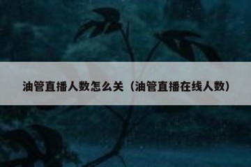 油管直播人数怎么关（油管直播在线人数）