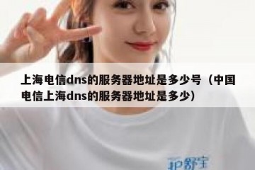 上海电信dns的服务器地址是多少号（中国电信上海dns的服务器地址是多少）