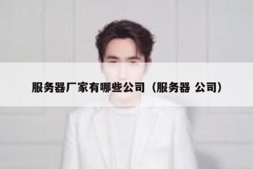服务器厂家有哪些公司（服务器 公司）