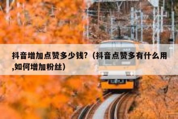 抖音增加点赞多少钱?（抖音点赞多有什么用,如何增加粉丝）