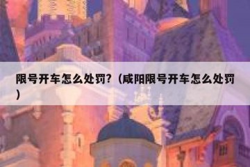 限号开车怎么处罚?（咸阳限号开车怎么处罚）