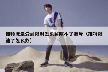 推特流量受到限制怎么解除不了账号（推特限流了怎么办）