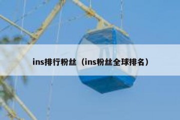 ins排行粉丝（ins粉丝全球排名）