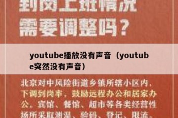 youtube播放没有声音（youtube突然没有声音）