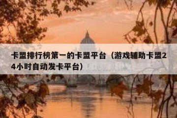 卡盟排行榜第一的卡盟平台（游戏辅助卡盟24小时自动发卡平台）