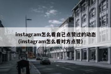 instagram怎么看自己点赞过的动态（instagram怎么看对方点赞）