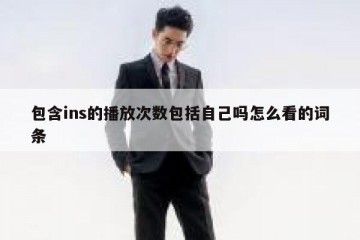 包含ins的播放次数包括自己吗怎么看的词条