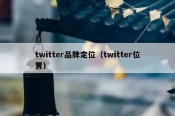 twitter品牌定位（twitter位置）