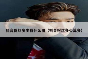 抖音粉丝多少有什么用（抖音粉丝多少算多）