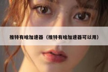 推特有啥加速器（推特有啥加速器可以用）
