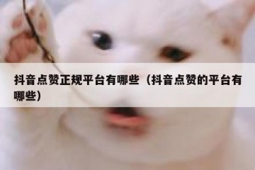 抖音点赞正规平台有哪些（抖音点赞的平台有哪些）