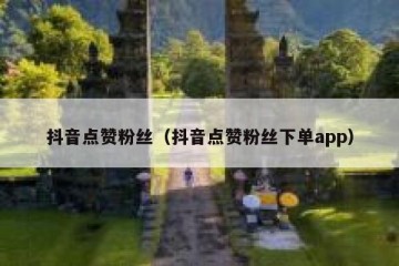抖音点赞粉丝（抖音点赞粉丝下单app）