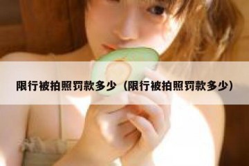 限行被拍照罚款多少（限行被拍照罚款多少）