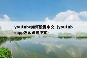 youtube如何设置中文（youtubeapp怎么设置中文）