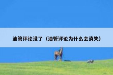 油管评论没了（油管评论为什么会消失）