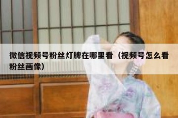微信视频号粉丝灯牌在哪里看（视频号怎么看粉丝画像）