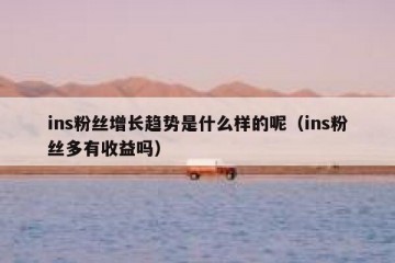 ins粉丝增长趋势是什么样的呢（ins粉丝多有收益吗）
