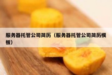 服务器托管公司简历（服务器托管公司简历模板）