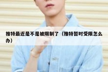 推特最近是不是被限制了（推特暂时受限怎么办）