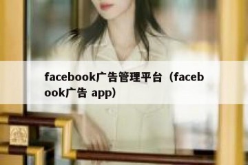 facebook广告管理平台（facebook广告 app）
