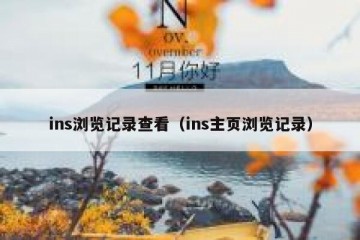 ins浏览记录查看（ins主页浏览记录）
