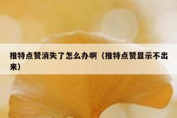 推特点赞消失了怎么办啊（推特点赞显示不出来）