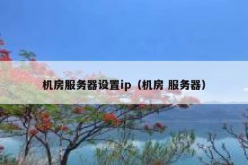 机房服务器设置ip（机房 服务器）