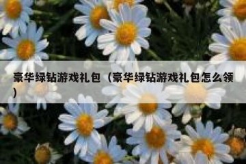 豪华绿钻游戏礼包（豪华绿钻游戏礼包怎么领）